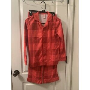 2pc Target Boys Red Check Plaid Pajama Set Top & Pants Size 12